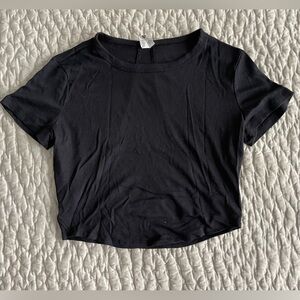 All in Motion Black Ribbed Crop Top